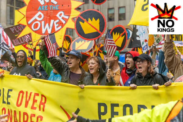 the No Kings Day protest and march on June 14, 2025, in New York City