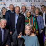 Marc Gordon and his family pose together in front of the CHiPS banner at the 2025 Annual Gala in Park Slope, Brooklyn.