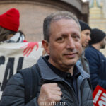 New York City Comptroller Brad Lander at the Hands Off protest on January 11, 2026, near 60th Street and Fifth Avenue in Manhattan.
