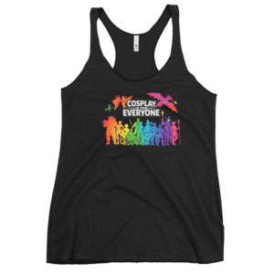 Cosplay Is For Everyone – Inclusive Cosplay Rainbow Graphic Women's Racerback Tank