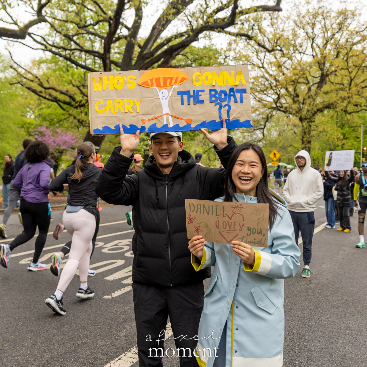 Spectators cheer during the Brooklyn Experience Half Marathon