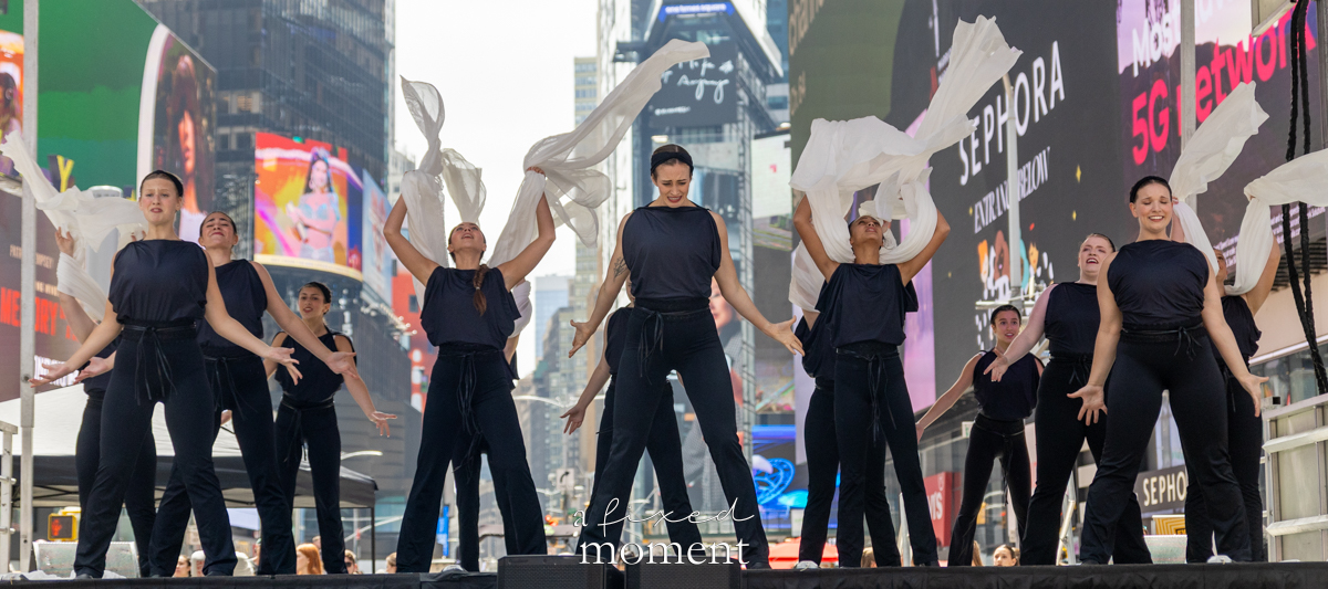 Project Dance dancers with white fabric