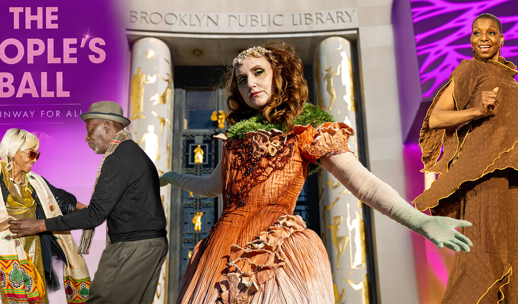 Brooklyn’s 2026 People’s Ball at Brooklyn Public Library, featuring attendees, runway fashion and Melba Moore during the public fashion celebration at Grand Army Plaza.