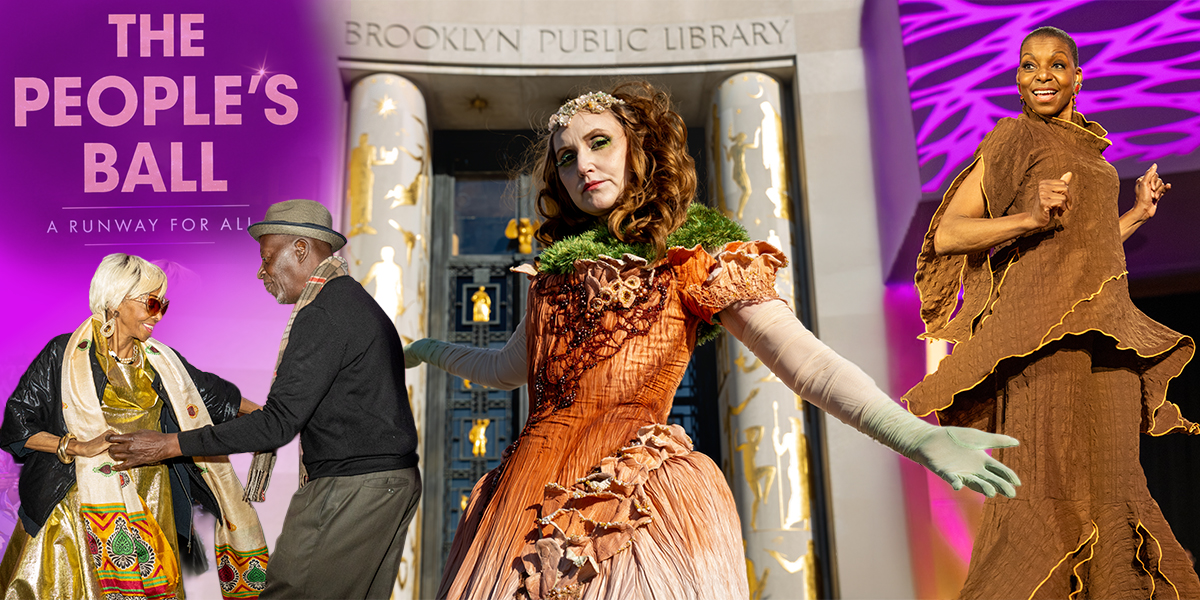 Brooklyn’s 2026 People’s Ball at Brooklyn Public Library, featuring attendees, runway fashion and Melba Moore during the public fashion celebration at Grand Army Plaza.