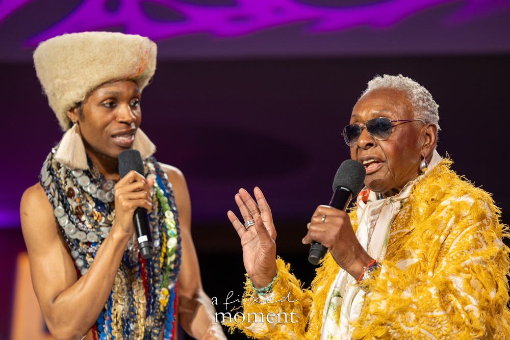 Bethann Hardison speaks onstage with Souleo during Brooklyn's 2026 People's Ball