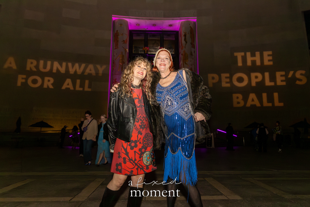 @christinjmarks poses beneath A Runway For All signage at Brooklyn's 2026 People's Ball