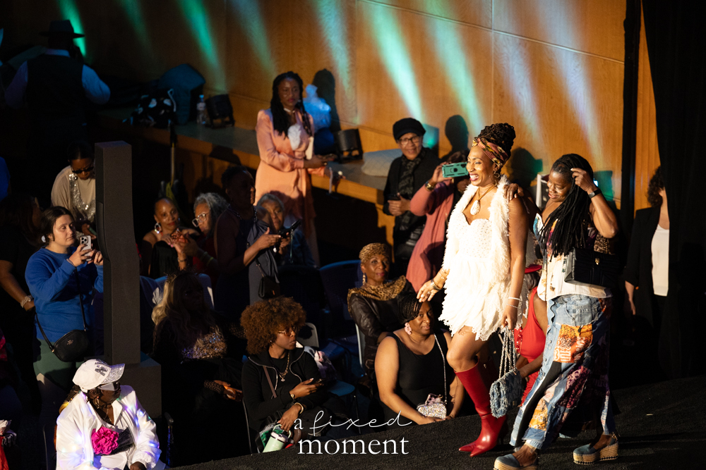 Crowd reacts as a participant walks the runway at Brooklyn's 2026 People's Ball