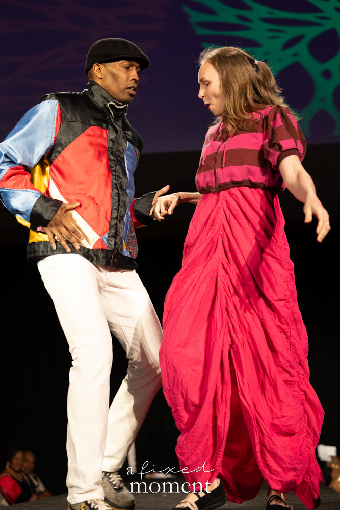 Two participants perform together on the runway at Brooklyn's 2026 People's Ball