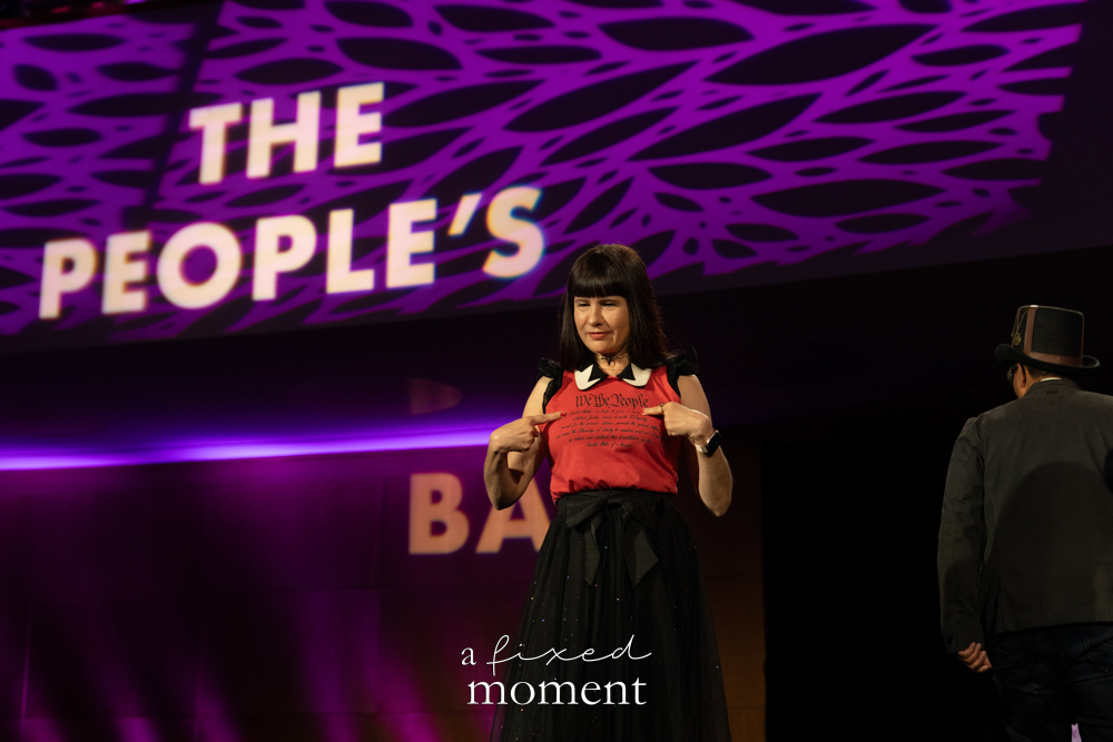 Participant in a We the People runway look at Brooklyn's 2026 People's Ball