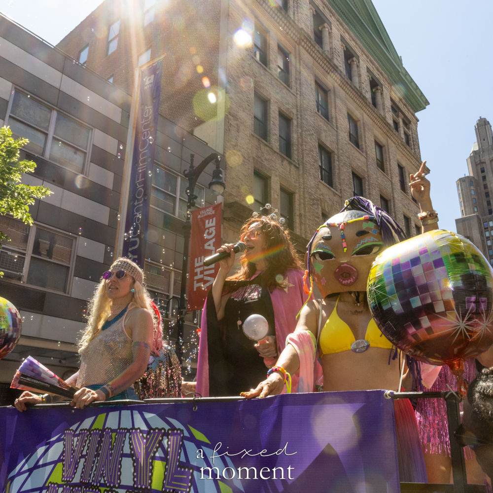@vinylnights_ @missrebeccalynn and Xanadu float performers during Dance Parade NYC 2026