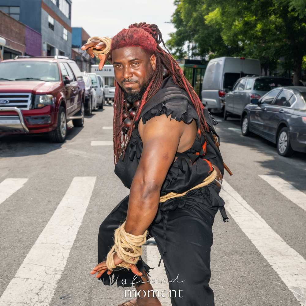@i_am_mp3 in a warrior martial arts cosplay at Brooklyn Comic Con 2026