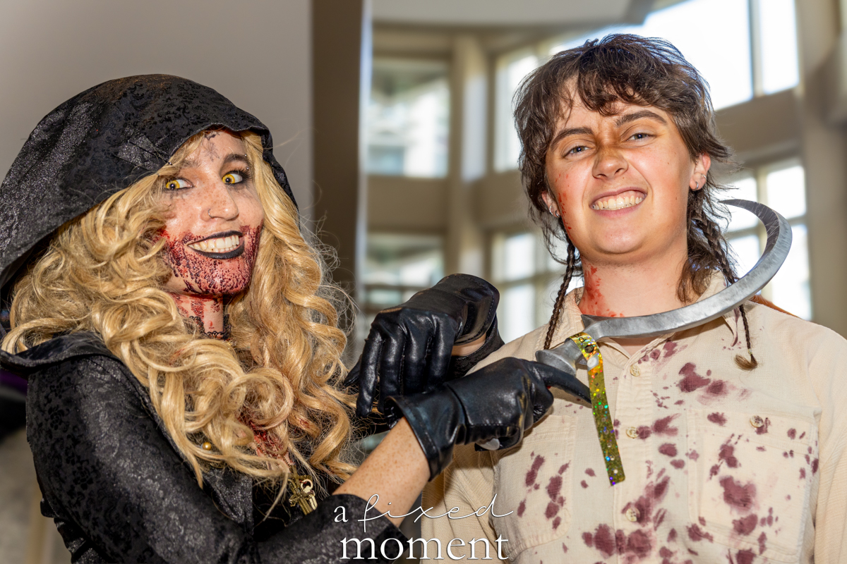 Horror cosplay duo by cicada.crow and liz.turner6 at Fan Expo Philadelphia 2026