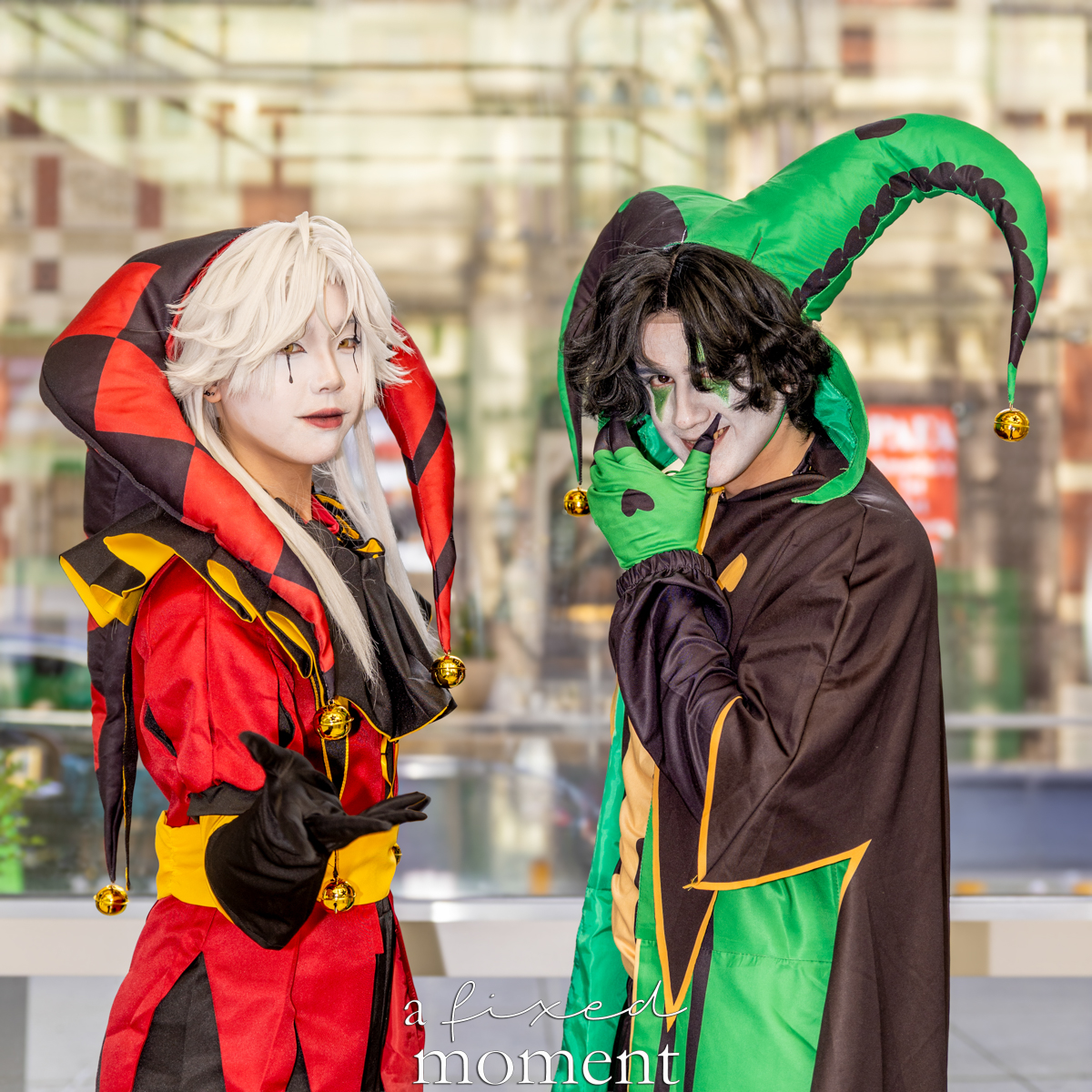 Jester cosplay duo by tteokyuuku and xkingedwardx at Fan Expo Philadelphia 2026