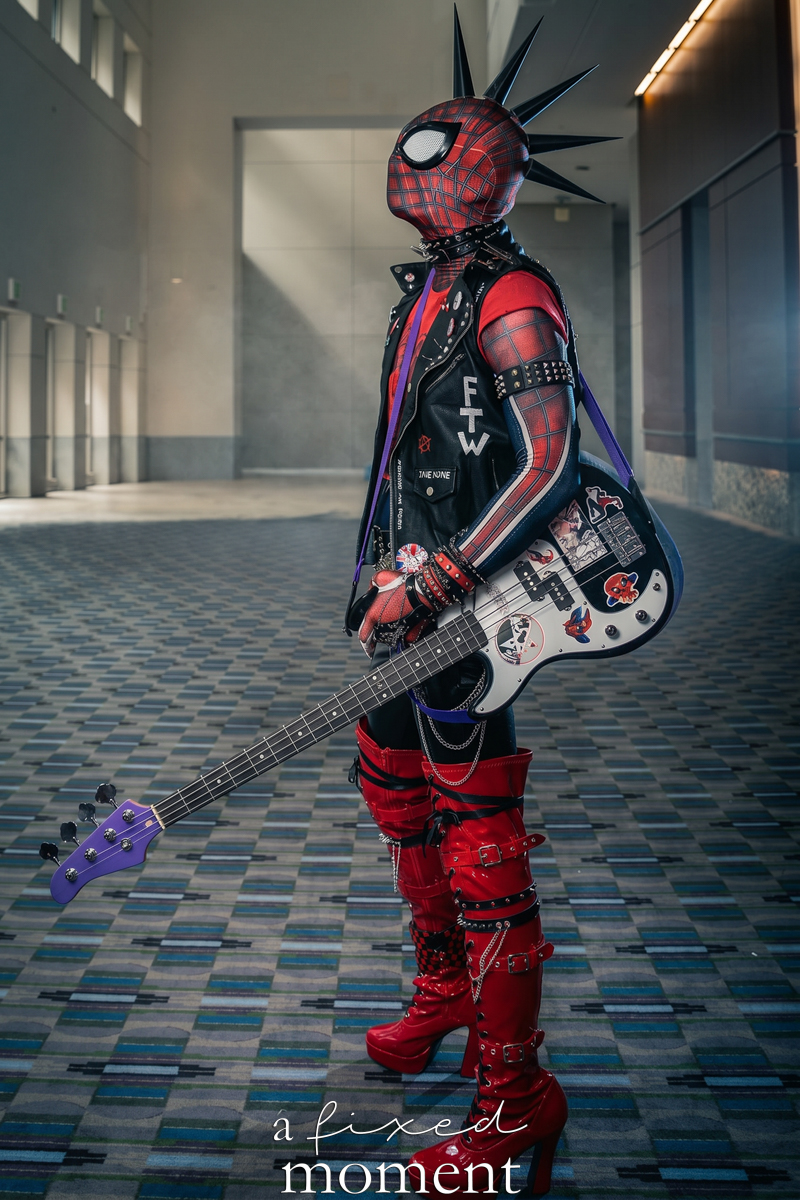 Full-body Spider-Punk cosplay by cosplaydza at Fan Expo Philadelphia 2026