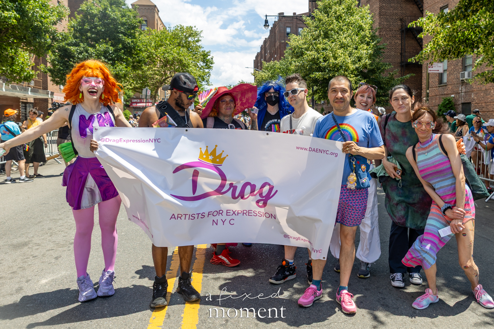 Drag Artists for Expression NYC march at the New Queens Pride Parade.