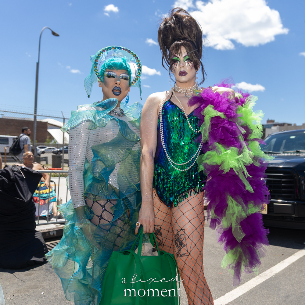 @annejtifah theatrical costume duo at the Mermaid Parade.