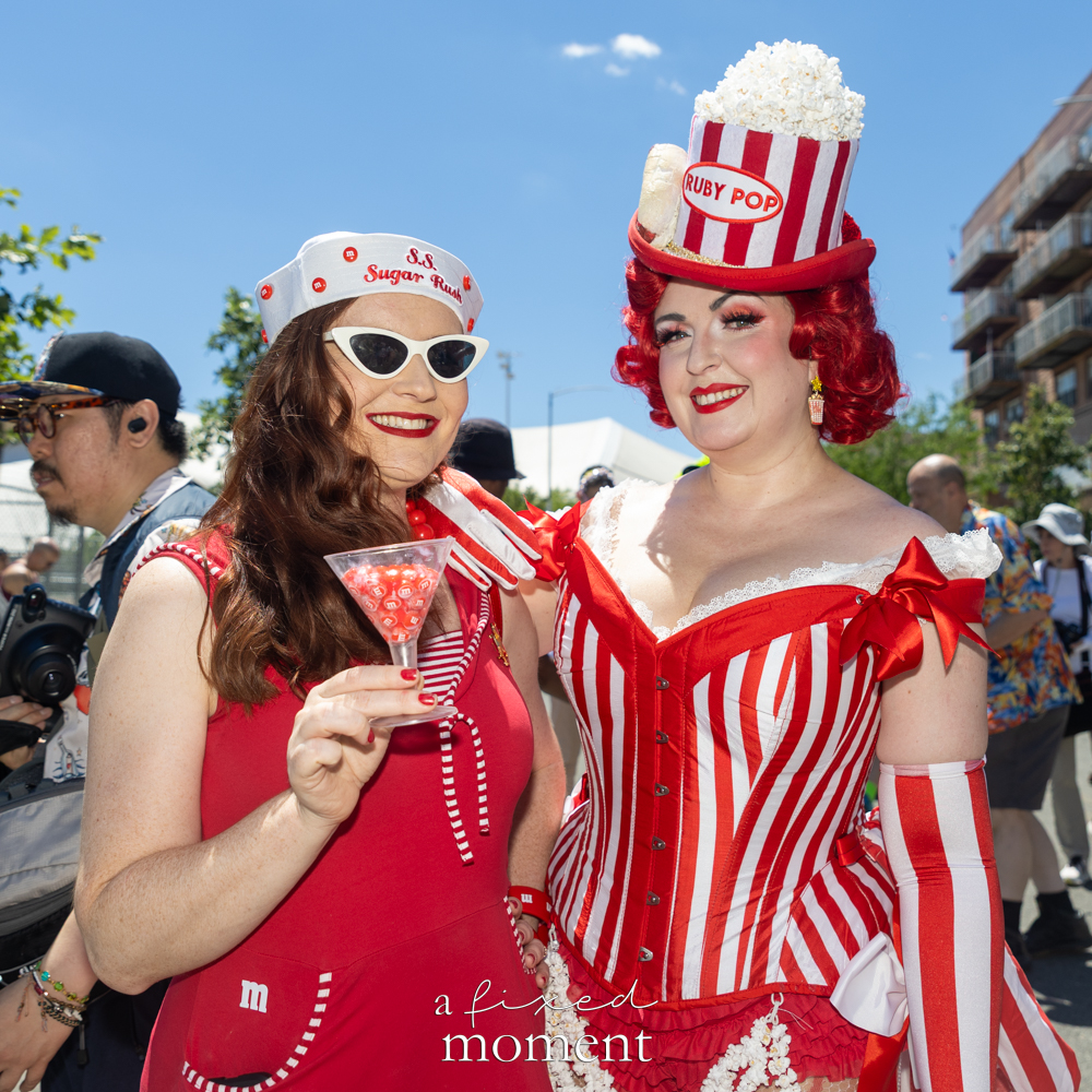 @missrubypavlova candy costume at the Mermaid Parade.