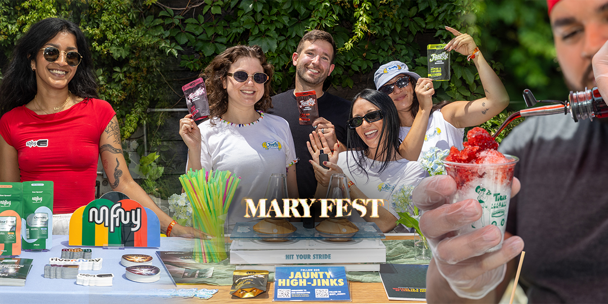 MARY Fest at 99 Scott in Brooklyn during a cannabis, wellness and lifestyle vendor event.