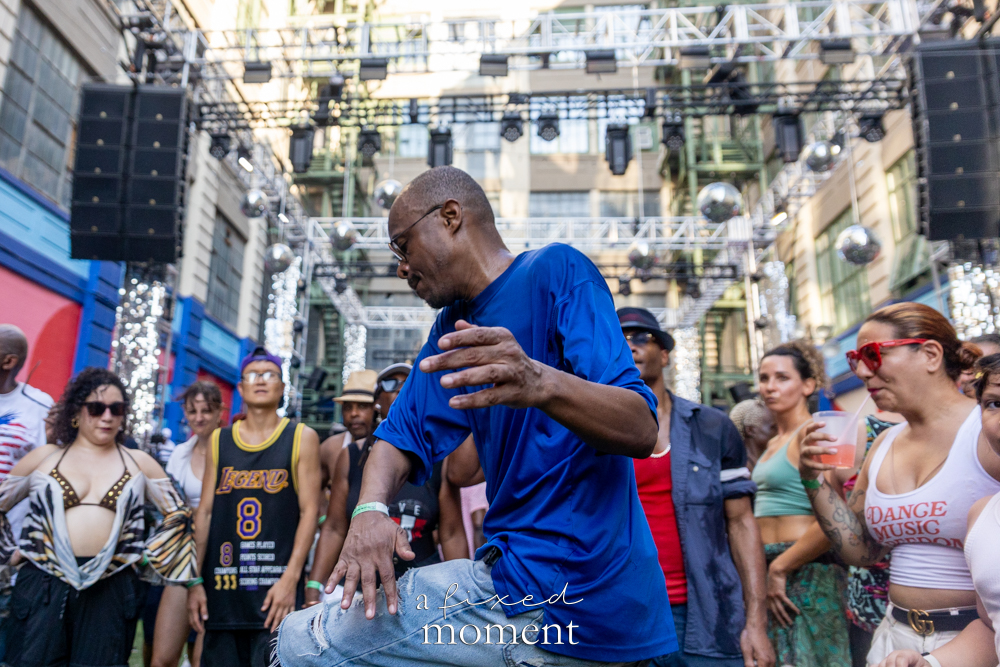 Dance circle during House of Yes courtyard programming at House of GOAL