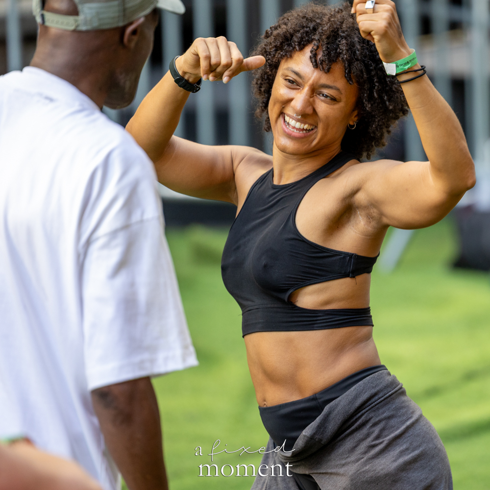 Smiling dancer portrait during House of GOAL at Industry City