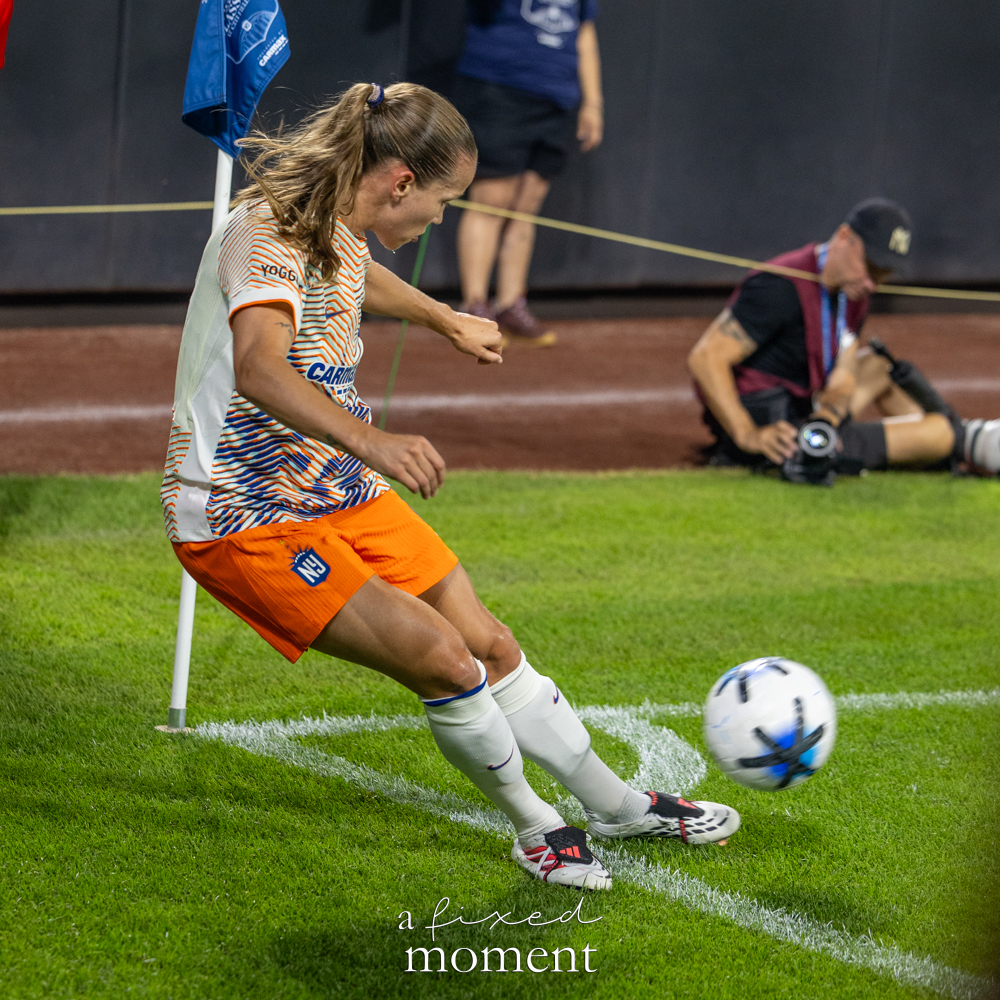Gotham FC corner kick during the Queens Classic at Citi Field