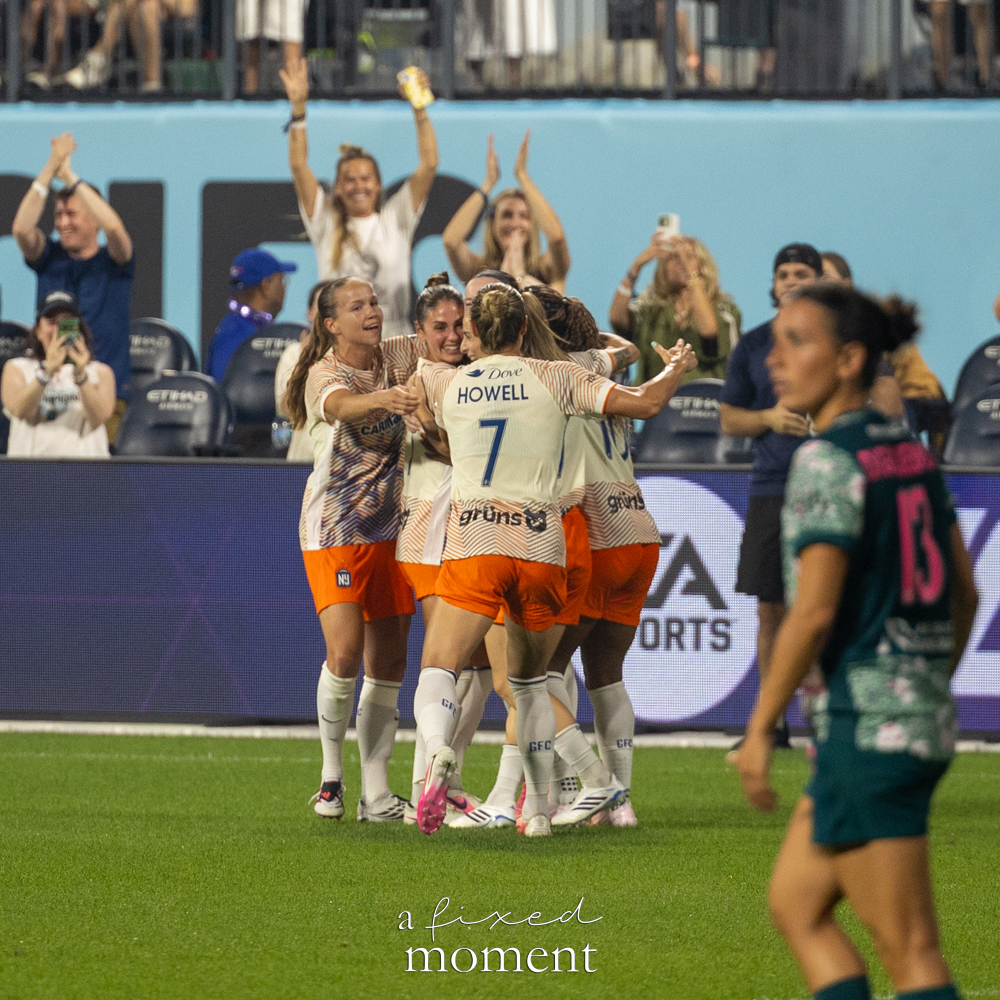 Gotham FC Queens Classic goal celebration against the Washington Spirit