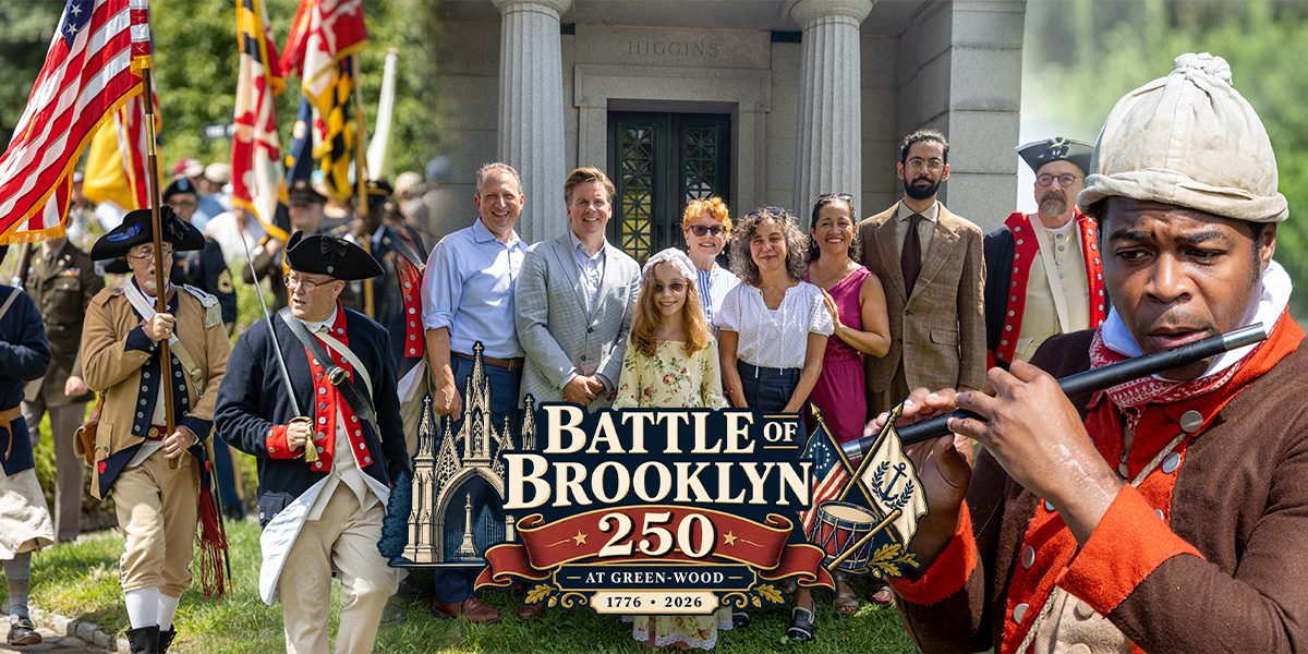 Historical interpreters and participants gather for Battle of Brooklyn 250 at Green-Wood Cemetery in Brooklyn