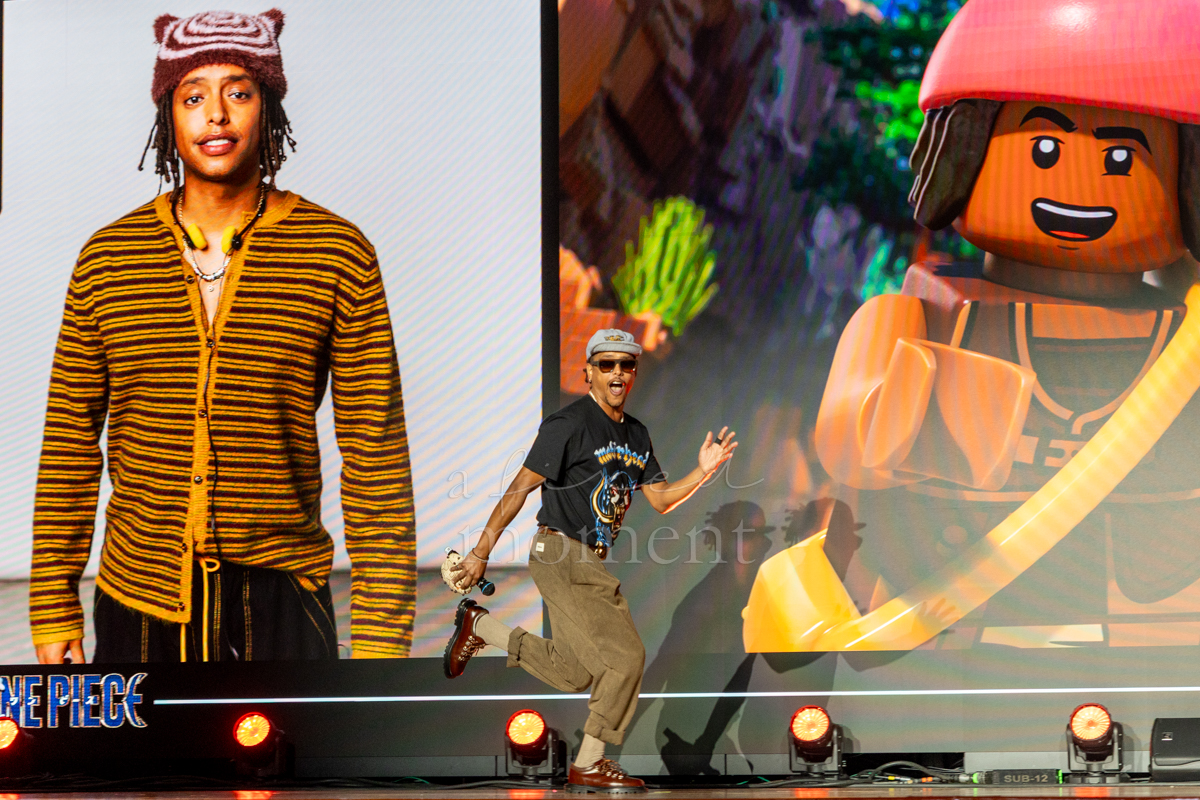 Jacob Romero appears during the LEGO One Piece segment of Netflix's Anime NYC 2026 showcase