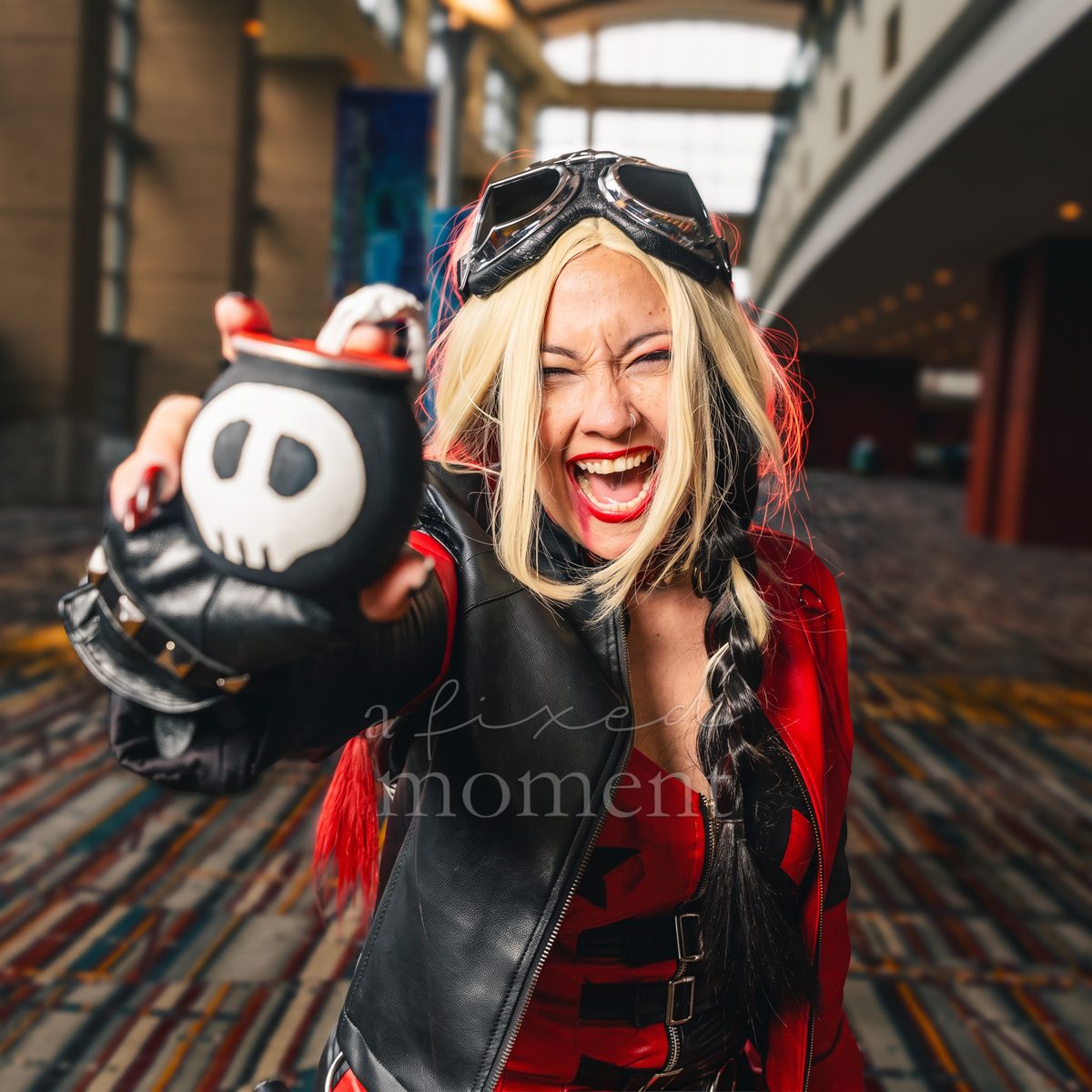 Punk-inspired Harley Quinn cosplay by goth_angel0221 at ConnectiCon 2026
