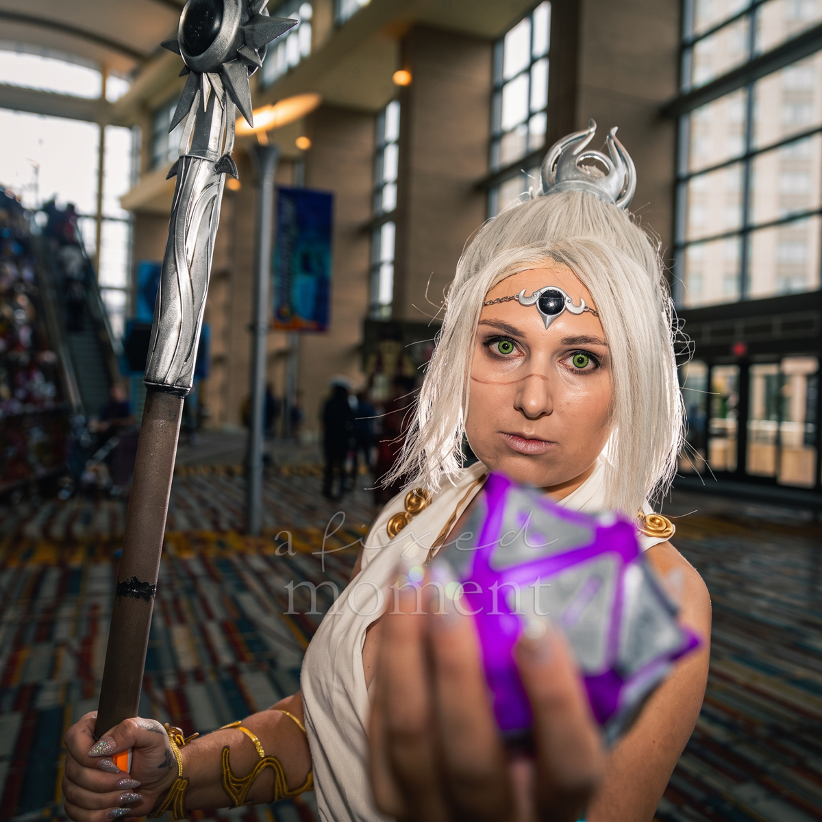 Selune-inspired Shadowheart Baldur's Gate 3 cosplay at ConnectiCon 2026