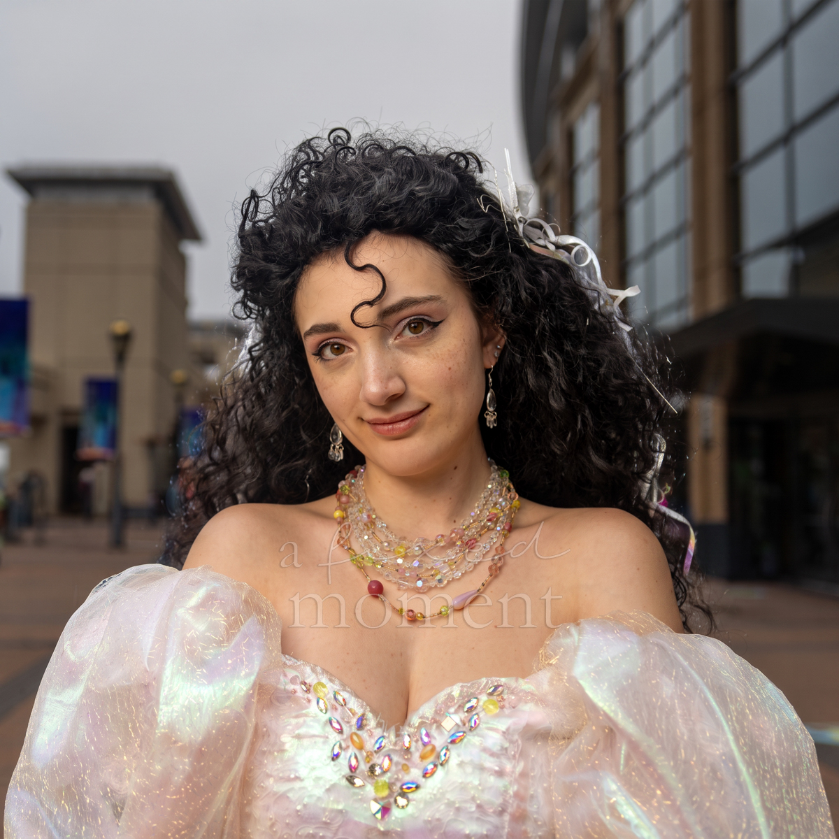 Sarah Williams Labyrinth ballroom gown cosplay outside ConnectiCon 2026