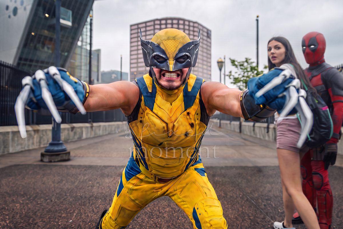 Wolverine and Deadpool cosplay by the king julz and only davey outside ConnectiCon 2026