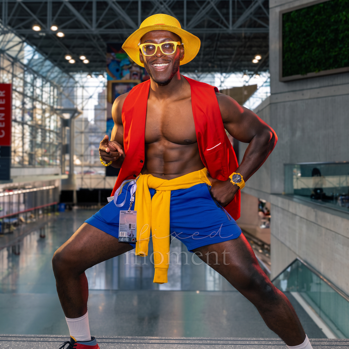 @nanaakaonasis portrays Monkey D. Luffy from One Piece at Anime NYC 2026 Day Two