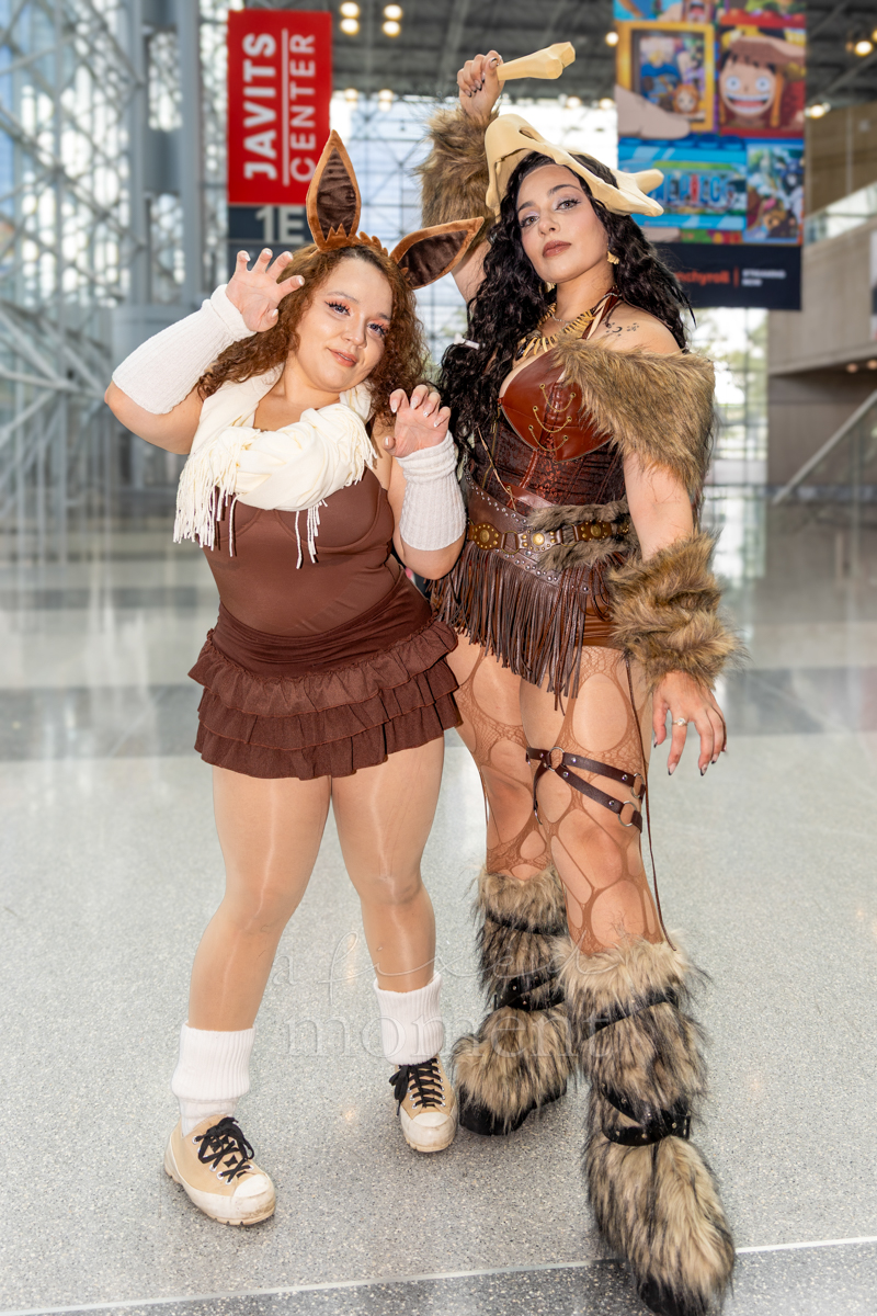 @anna.squats and @gia.lee_ as Eevee and Cubone from Pokémon at Anime NYC 2026 Day Two
