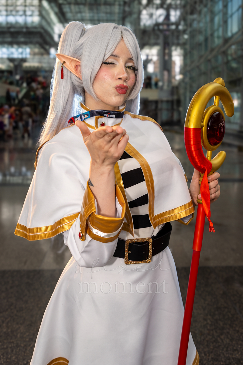 @agoddamnvillain as Frieren at Anime NYC 2026 Day Two