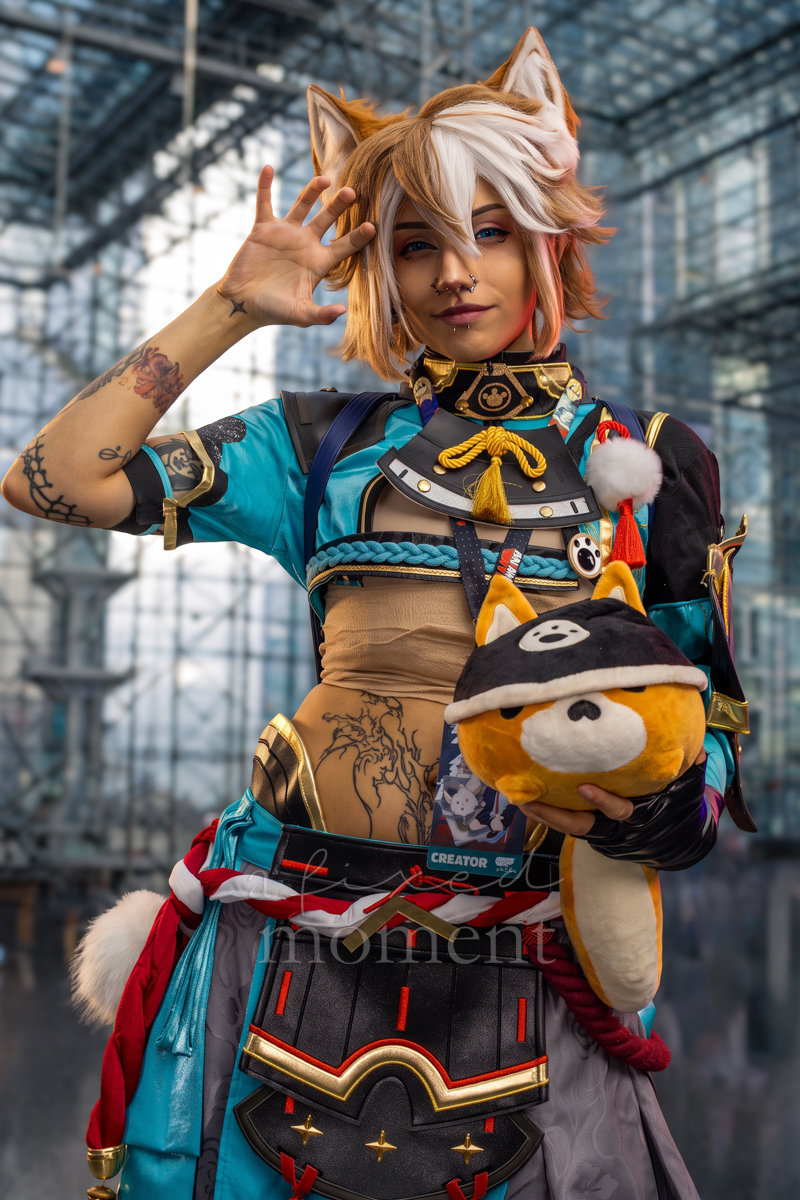 @axel.0tlscos as Gorou from Genshin Impact at Anime NYC 2026 Day Two