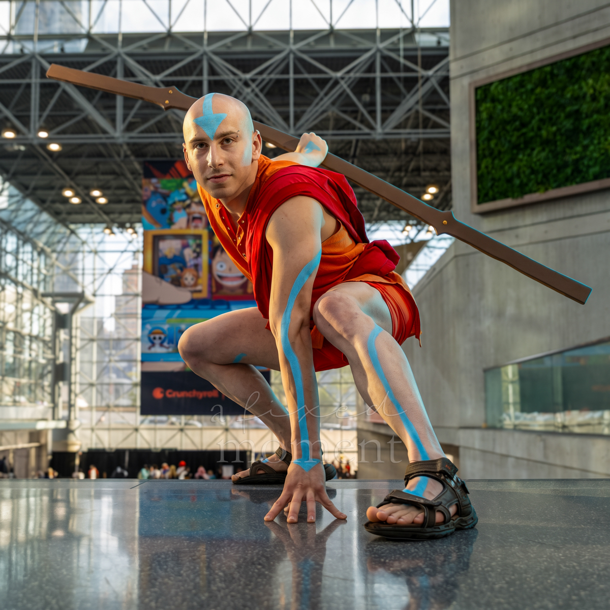 @judas.arts portrays Aang from Avatar: The Last Airbender at Anime NYC 2026 Day Two
