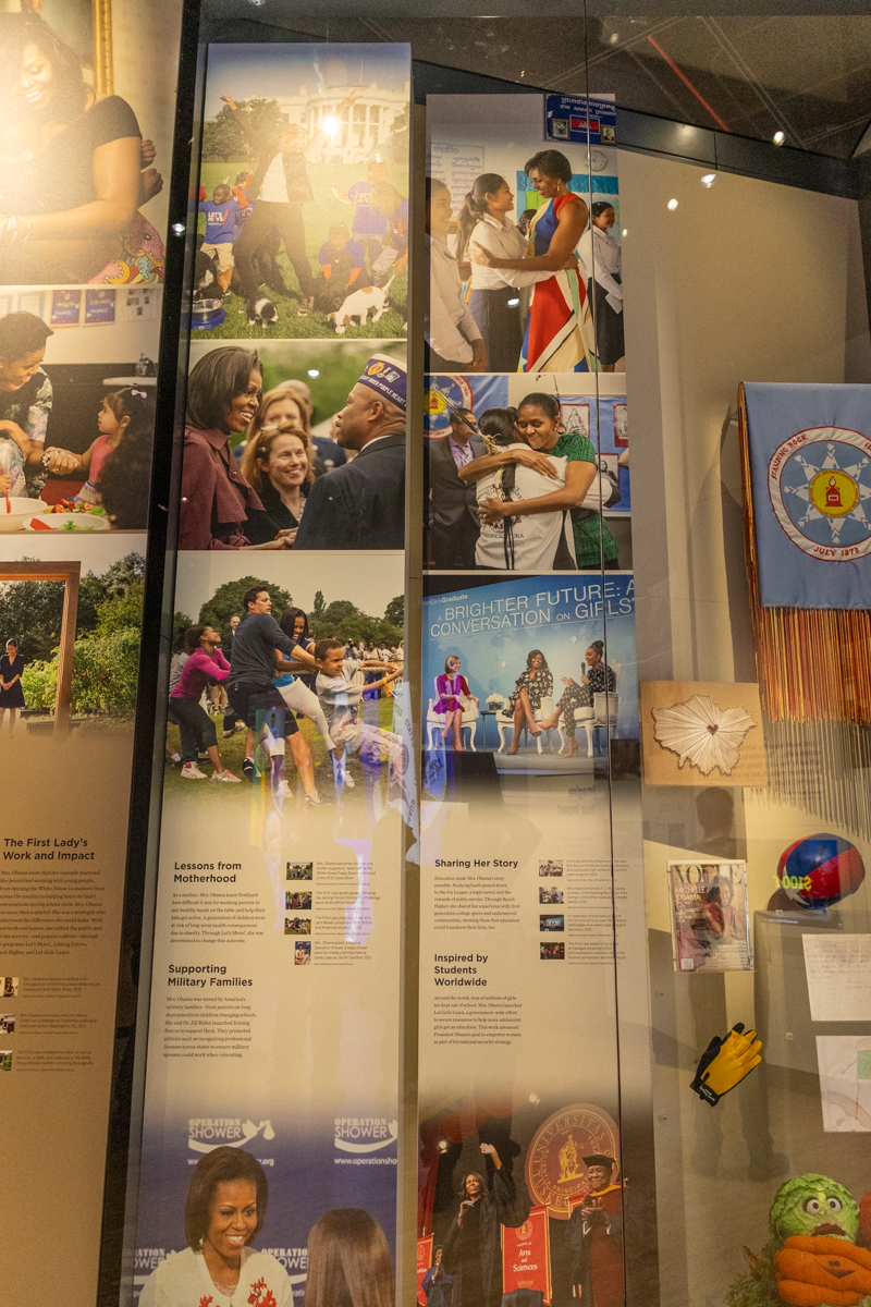 First Lady's Work and Impact exhibit about Michelle Obama