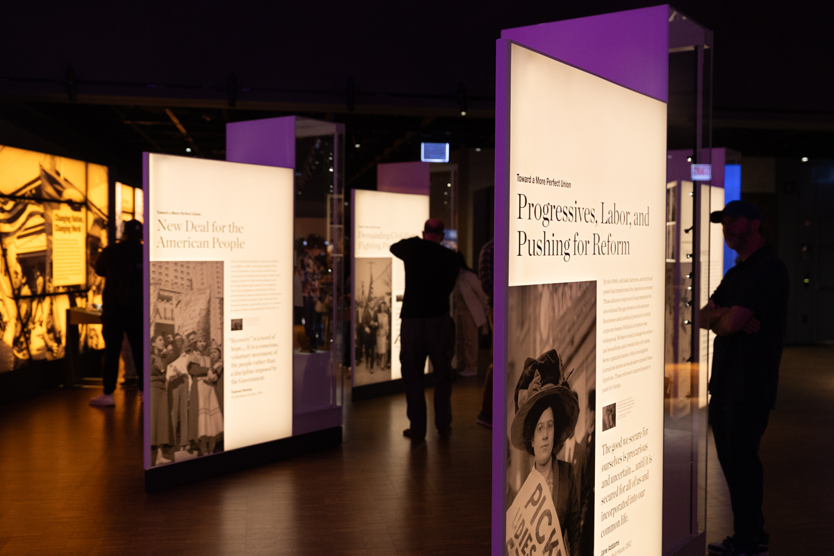 Progressives labor and reform historical exhibit at the Obama Presidential Center