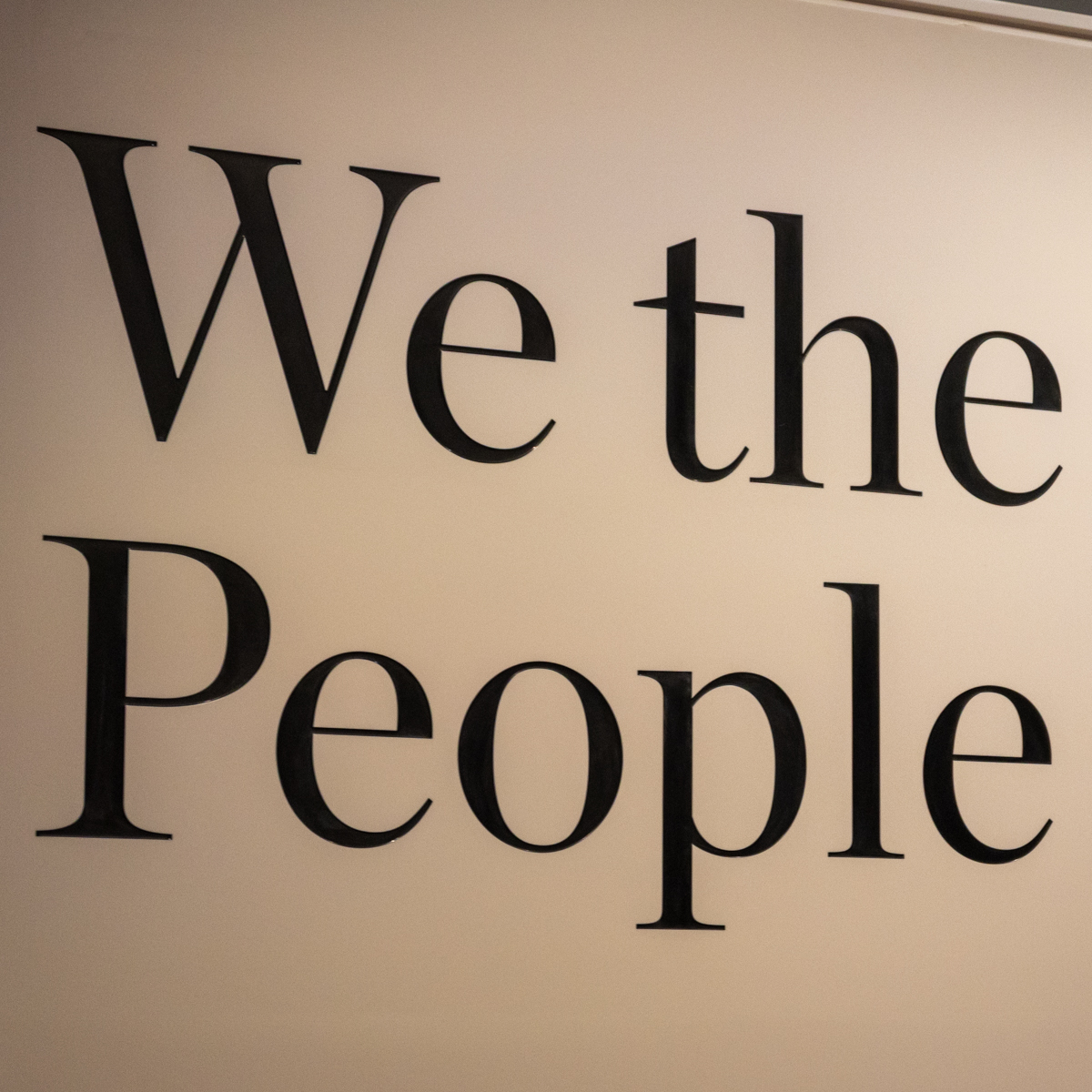 We the People exhibit text inside the Obama Presidential Center