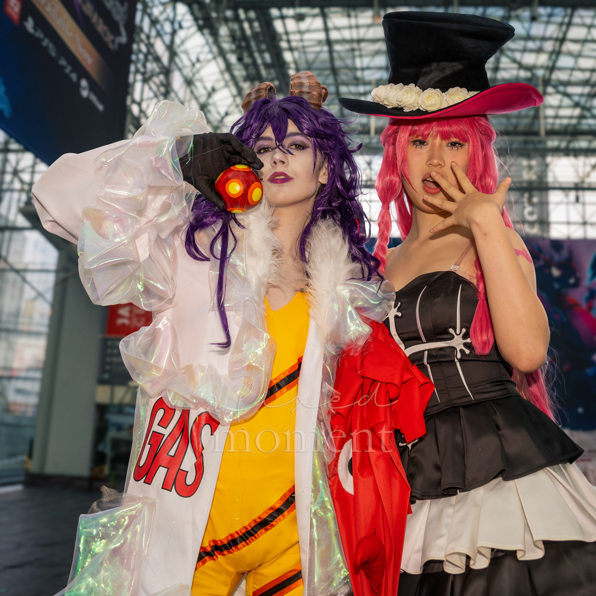 @mt.___.everest and @starringspencer as Caesar Clown and Perona from One Piece at Anime NYC 2026 Day Two