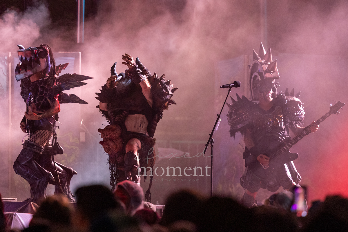 GWAR performers in elaborate costumes and smoke at Riot Fest 2026
