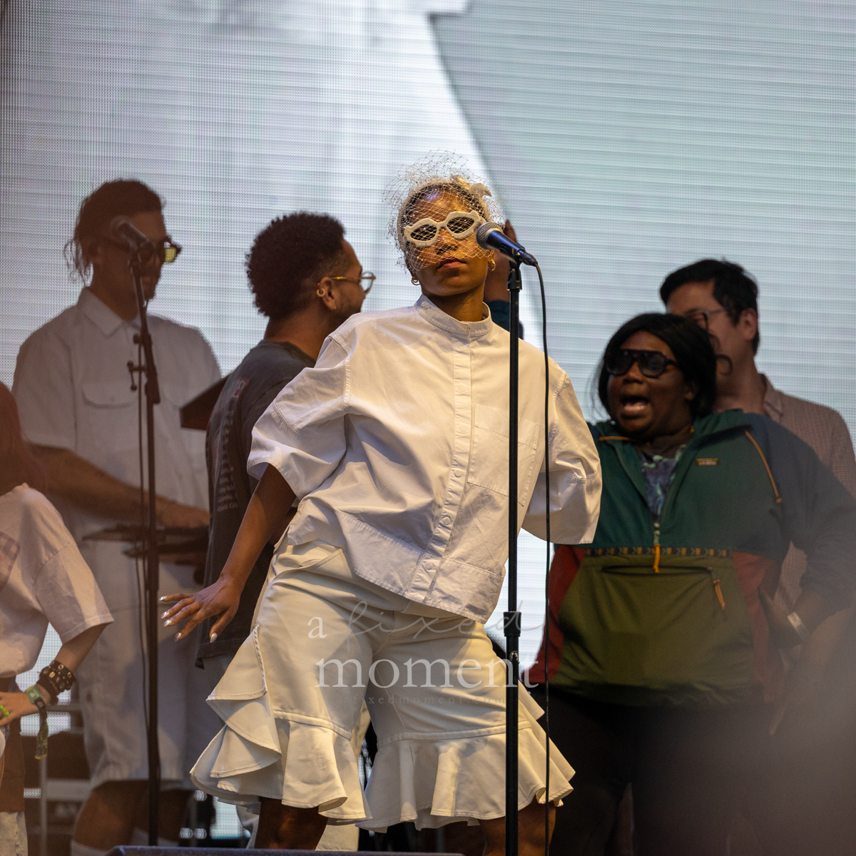 Dancer performs during Santigold's Riot Fest set