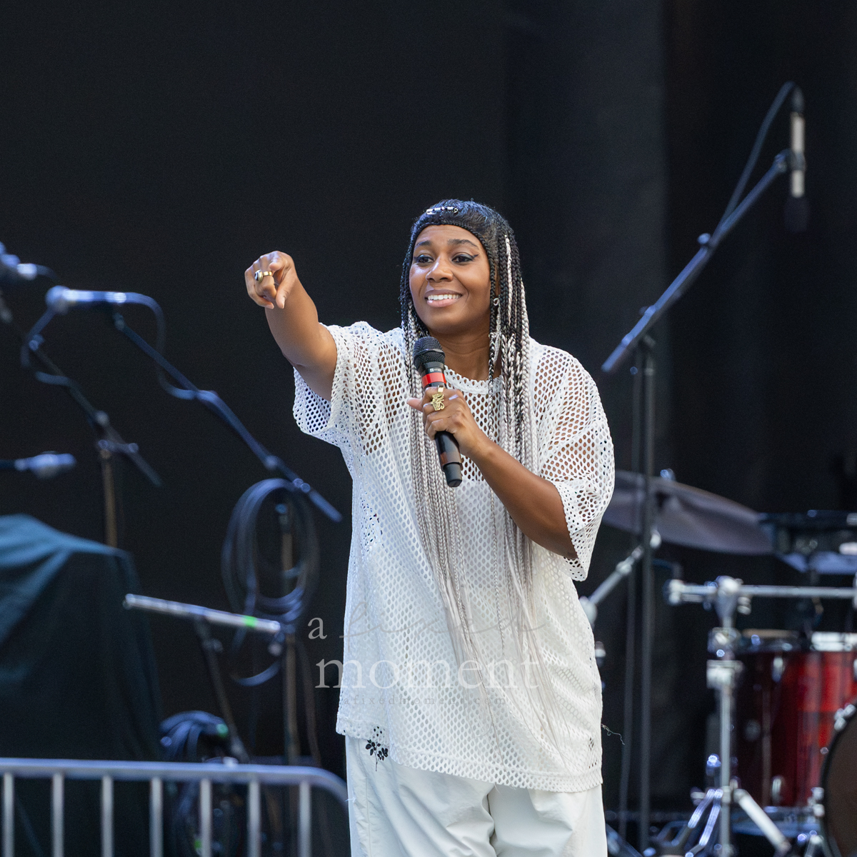 Santigold performs onstage at Riot Fest 2026 in Chicago
