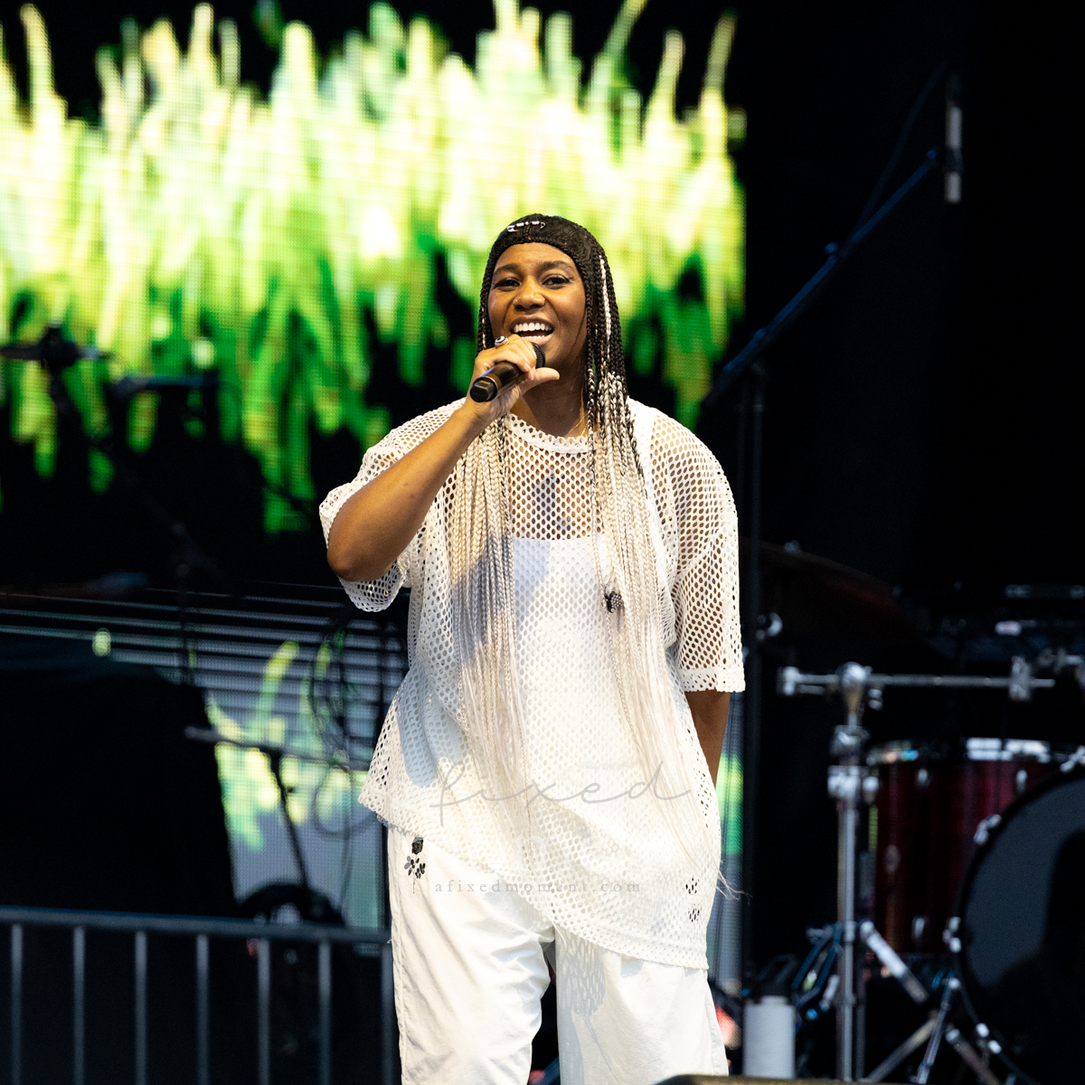 Santigold sings during Riot Fest 2026