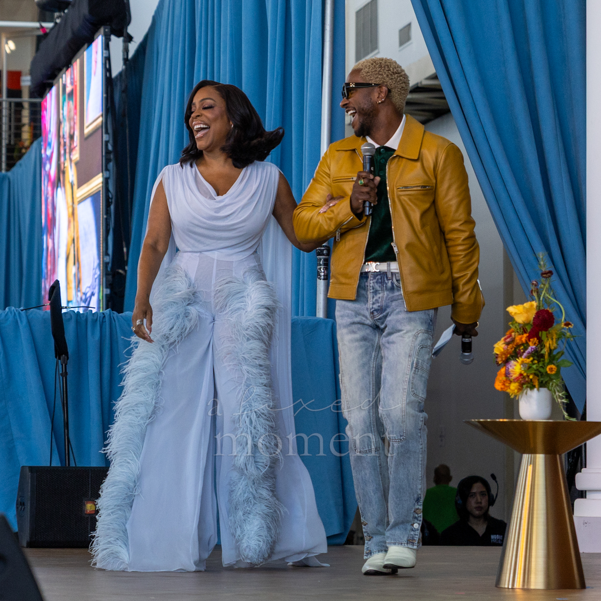Niecy Nash-Betts and Scott Evans during their CultureCon appearance