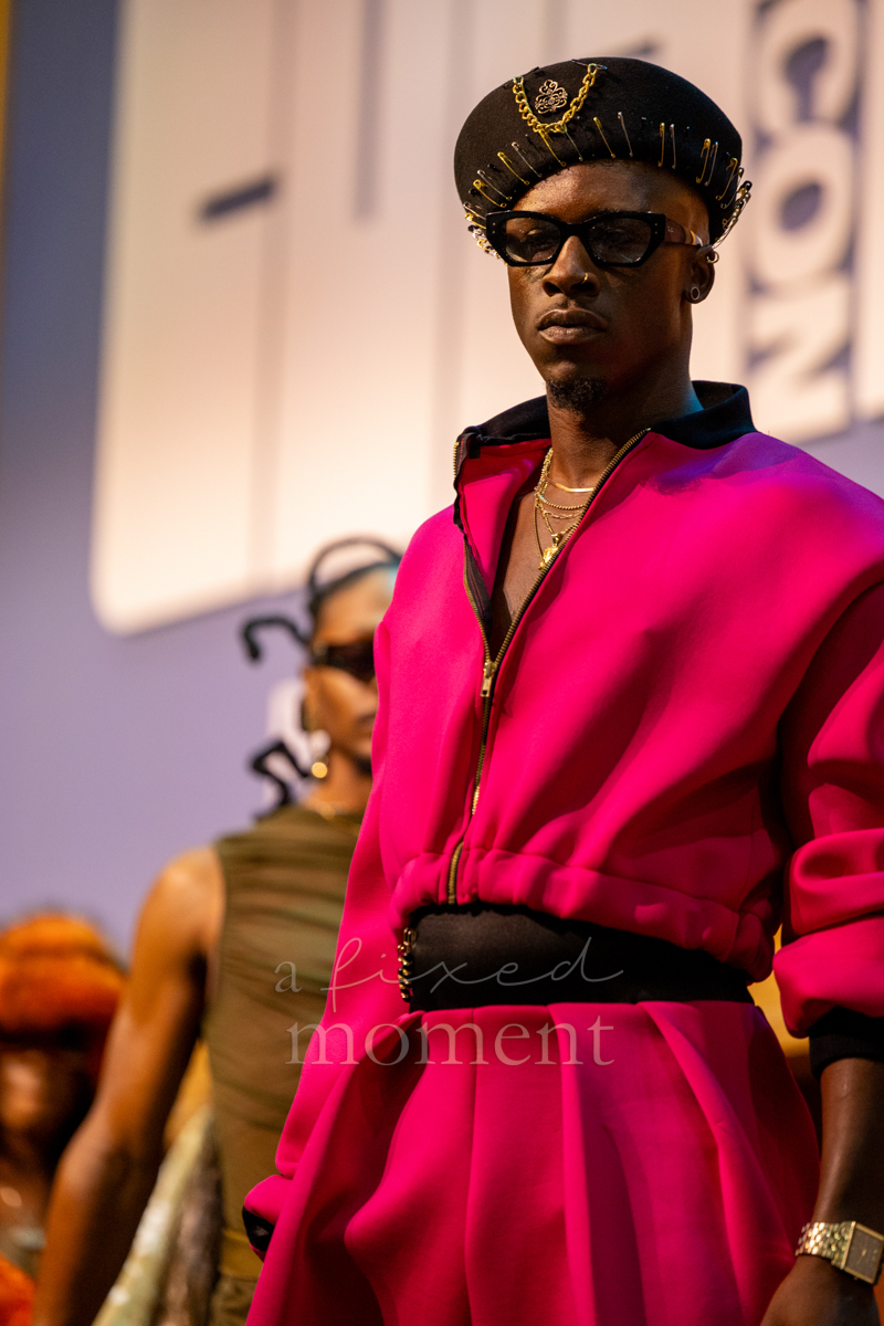 Pink ensemble at the CultureCon fashion show